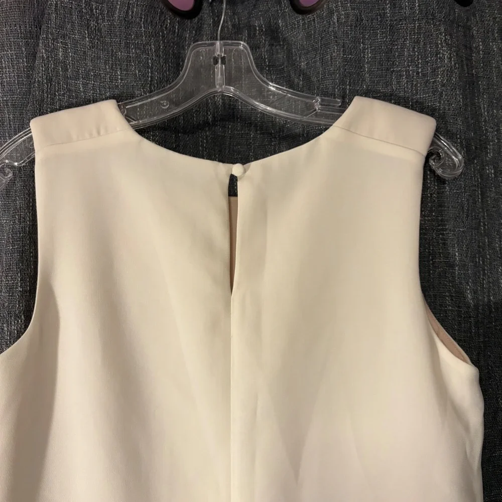 H&M Colorblock Sleeveless Sheath Dress Black Cream Business‎ Casual (Women's 8) - Picture 3 of 6